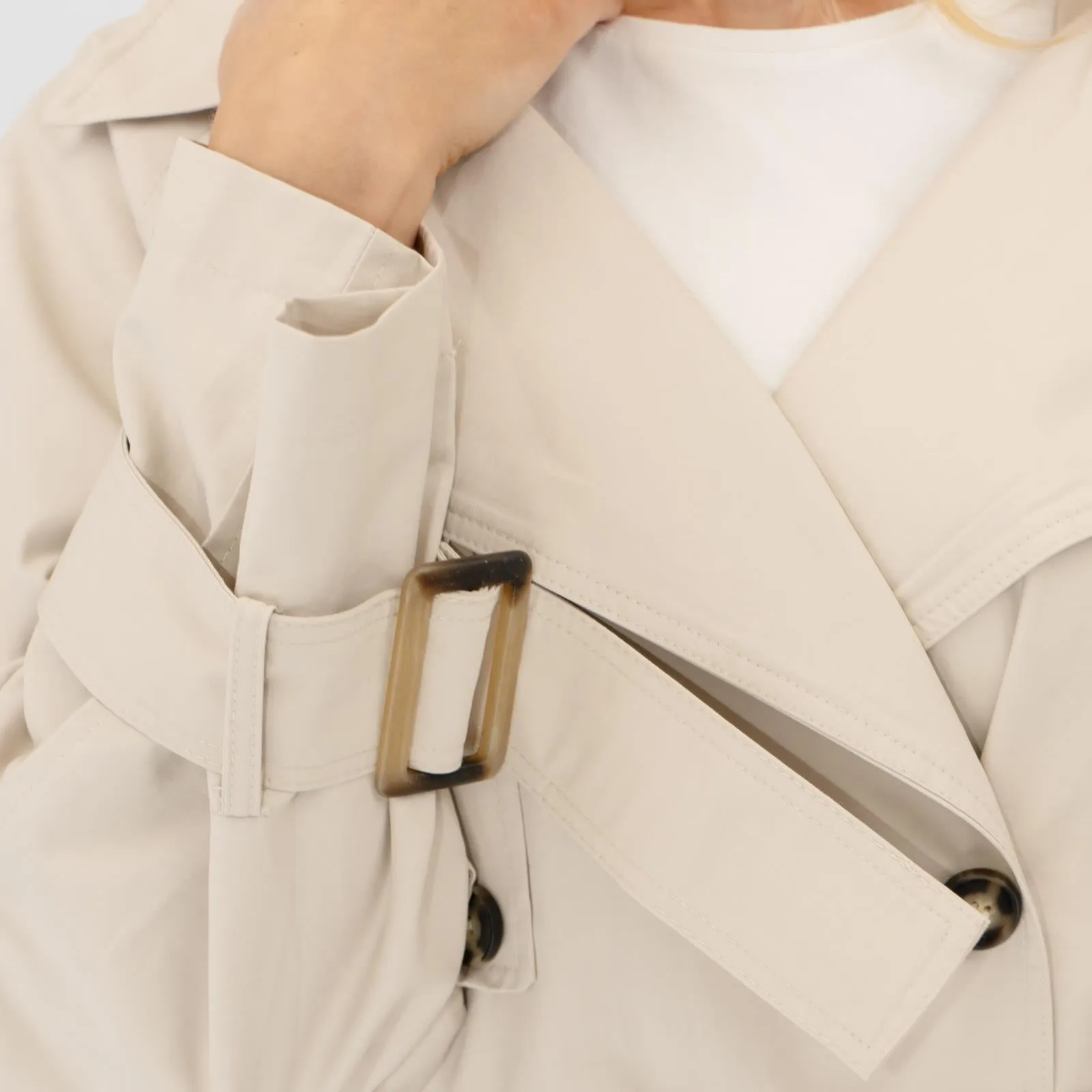 Next Womens Stone Belted Trench Coat