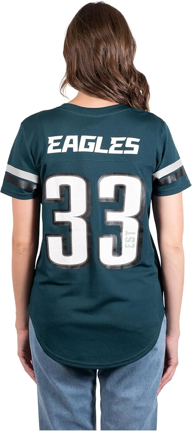 NFL Official Women's Super Soft Mesh Jersey T-Shirt|Philadelphia Eagles