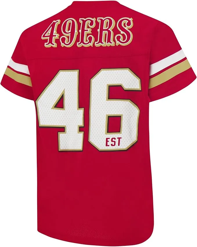 NFL Official Youth Super Soft Game Day Mesh Jersey Shirt|San Francisco 49ers