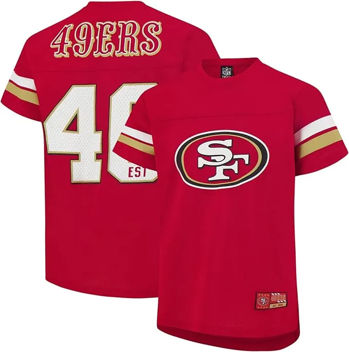 NFL Official Youth Super Soft Game Day Mesh Jersey Shirt|San Francisco 49ers