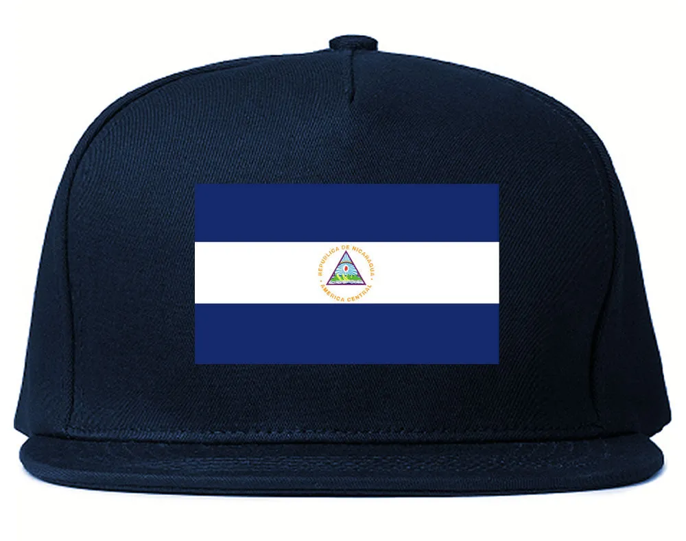 Nicaragua Flag Country Printed Snapback Hat Cap