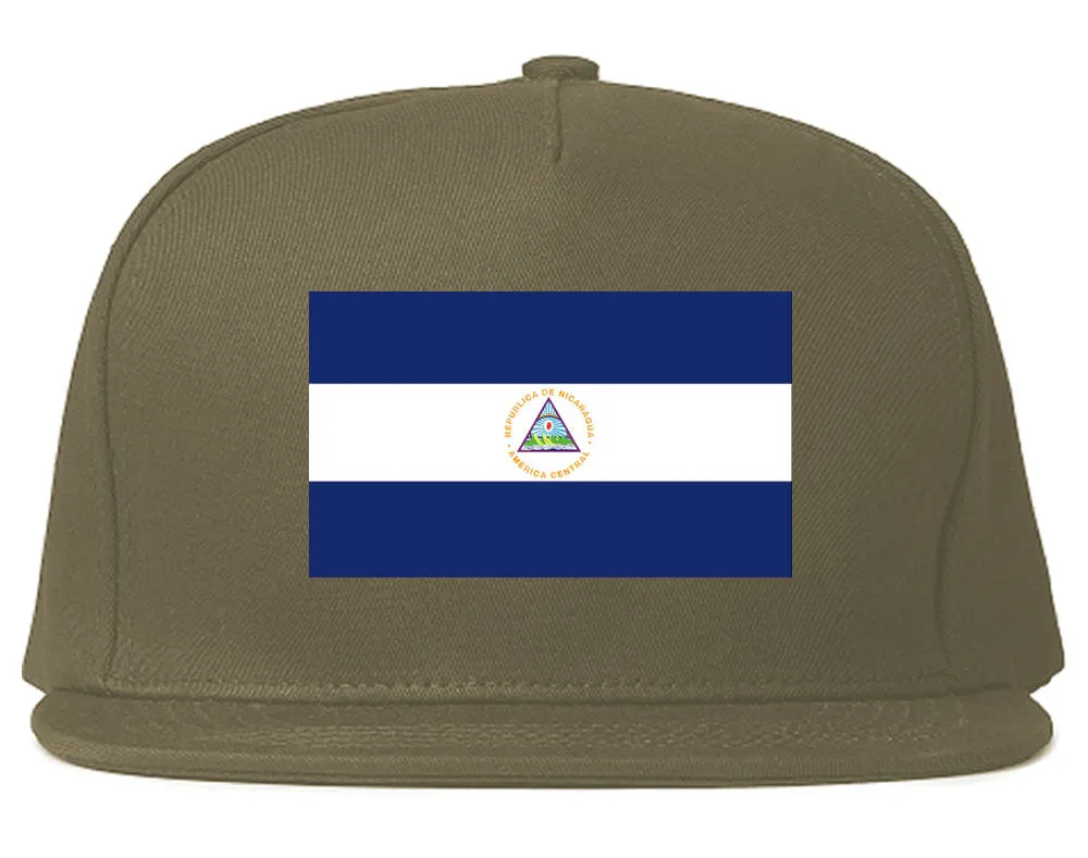 Nicaragua Flag Country Printed Snapback Hat Cap