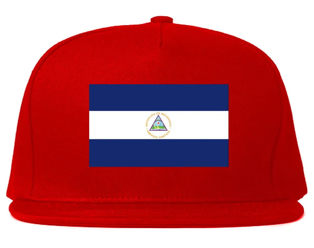 Nicaragua Flag Country Printed Snapback Hat Cap