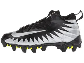 Nike Kid's Alpha Menace Shark BG Football Cleats (4.5 M US Big Kid, Black/White/Metallic Silver)