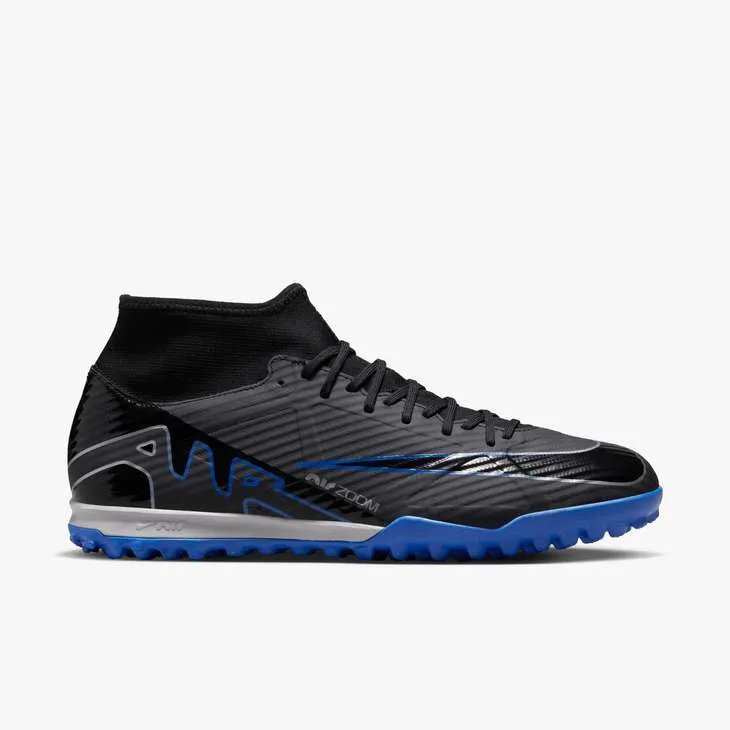 Nike Mercurial Superfly 9 Academy TF Turf Soccer Shoes - Black/Royal