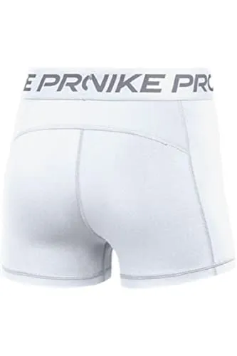 Nike Women's Pro 365 3 Inch White Shorts Large