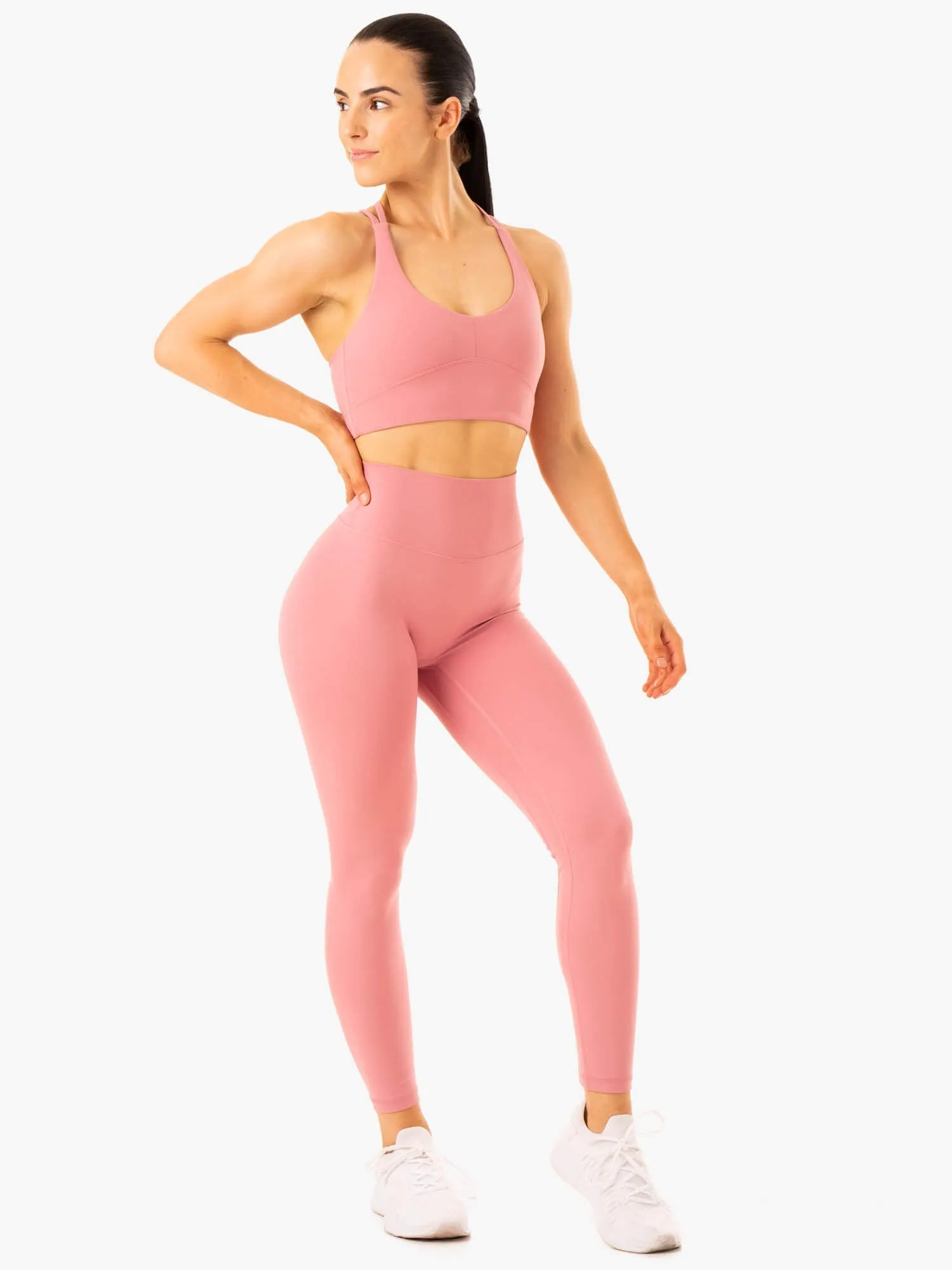 NKD Refine High Waisted Leggings - Dusty Pink