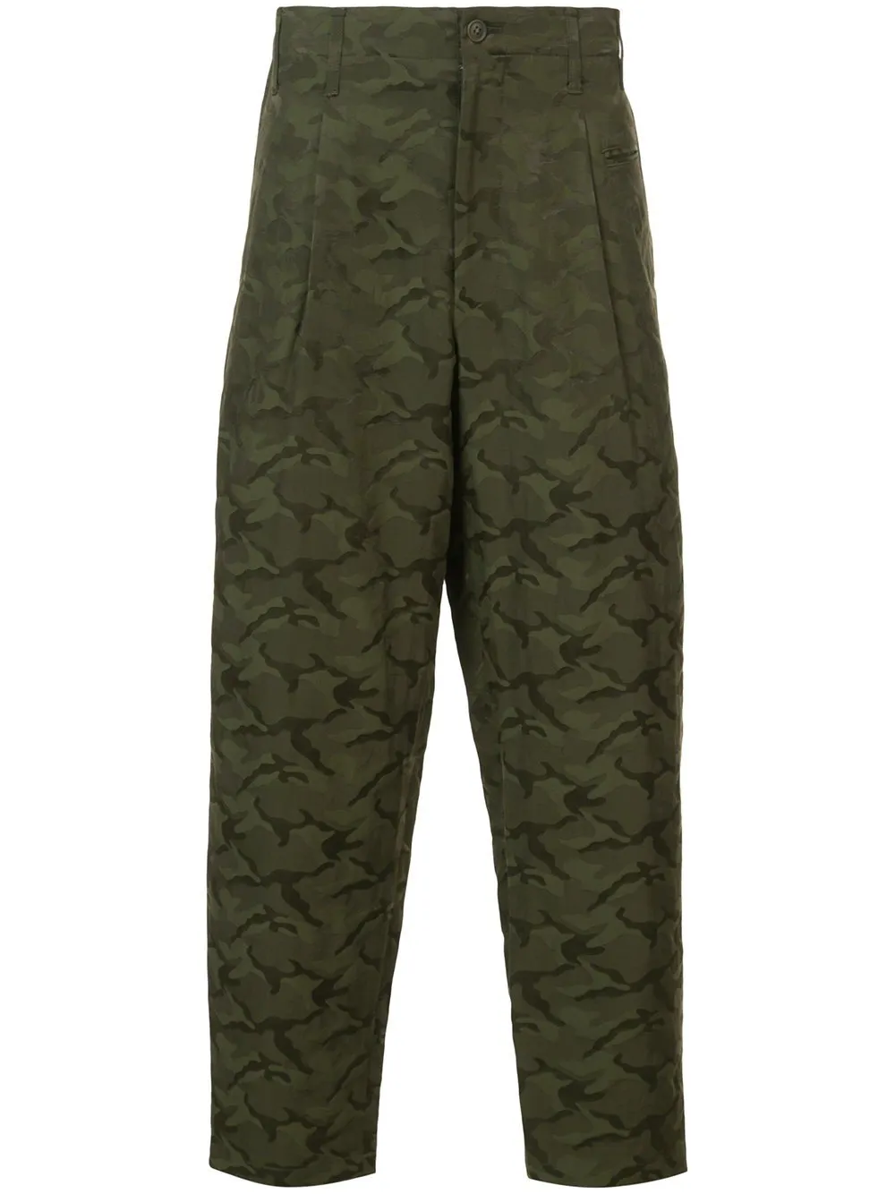 No Tuck Piping Pocket Pants Camouflage Khaki