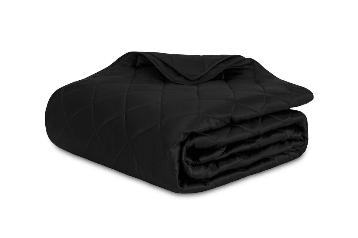 Nocturne Quilt in Black by Matouk