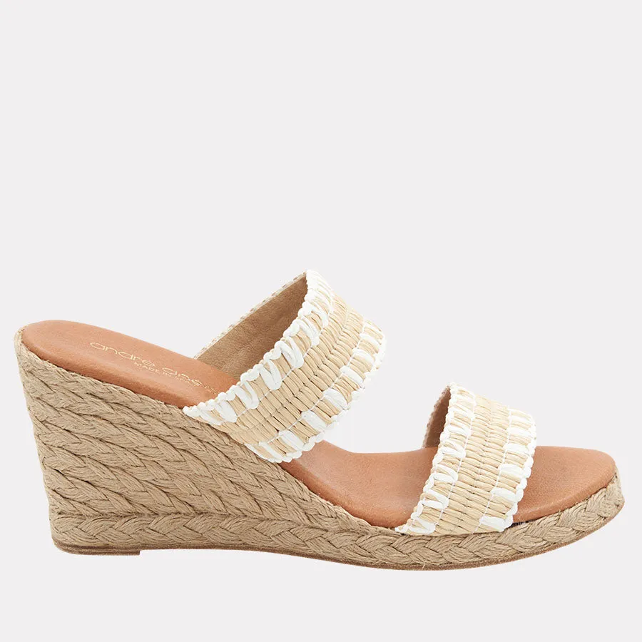 Nolita Stitched Raffia Espadrille Wedge