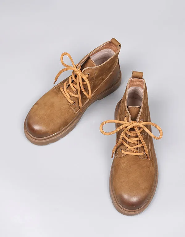 Non-slip Suede Classic Lace-up Martin Boots