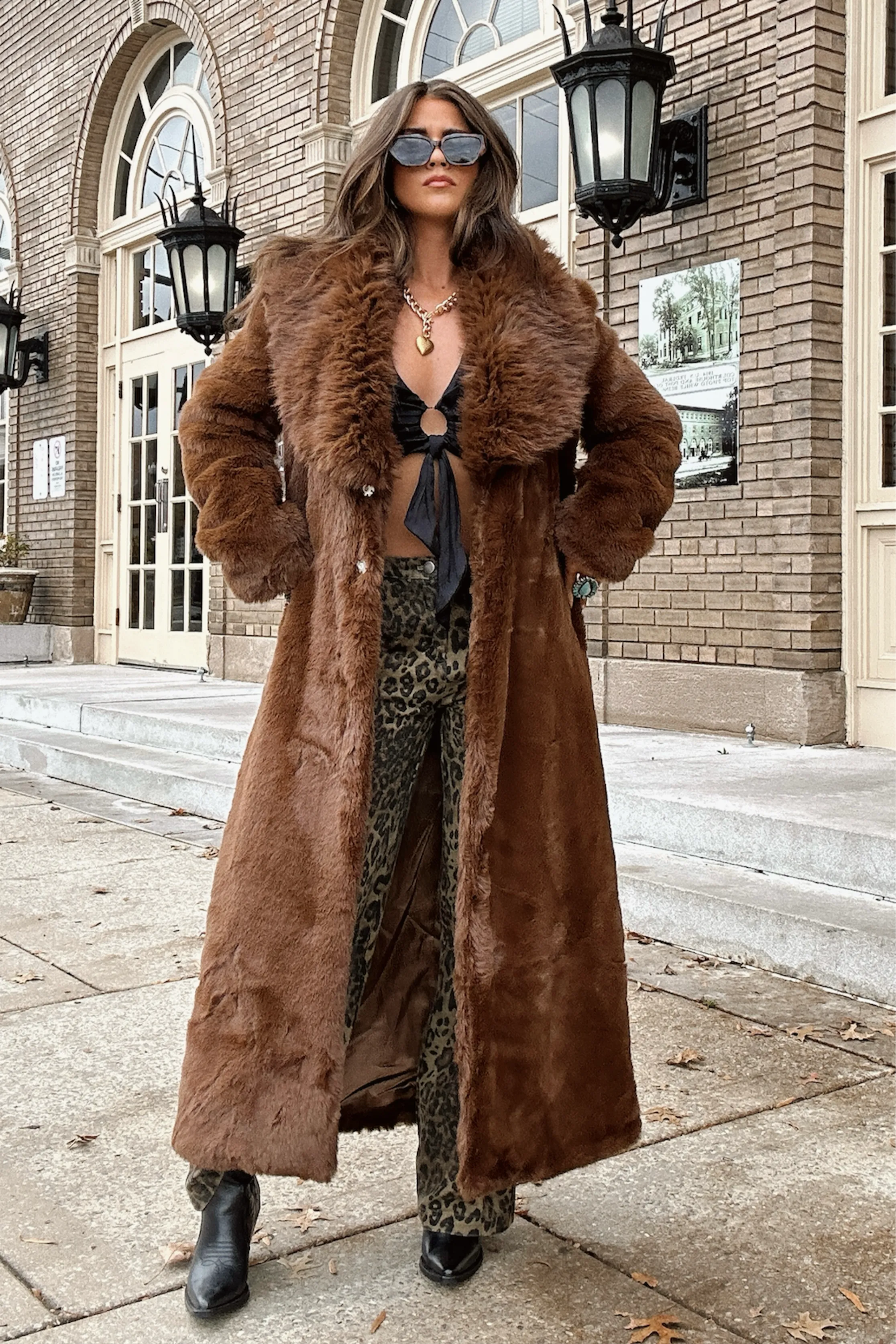 Nona Lux Fur Maxi Coat