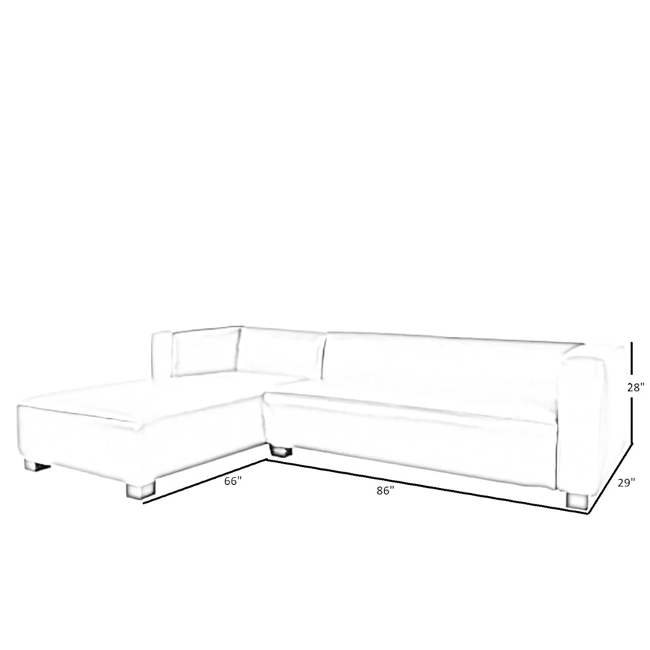 Nordic L Shape 5 Seater Leatherette Sofa For Living Room