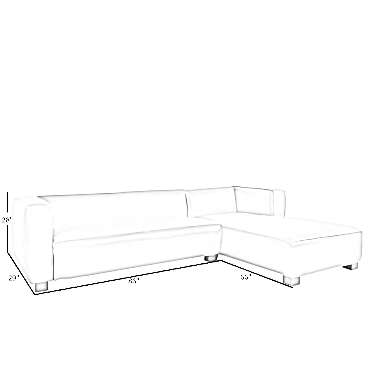 Nordic L Shape 5 Seater Leatherette Sofa For Living Room