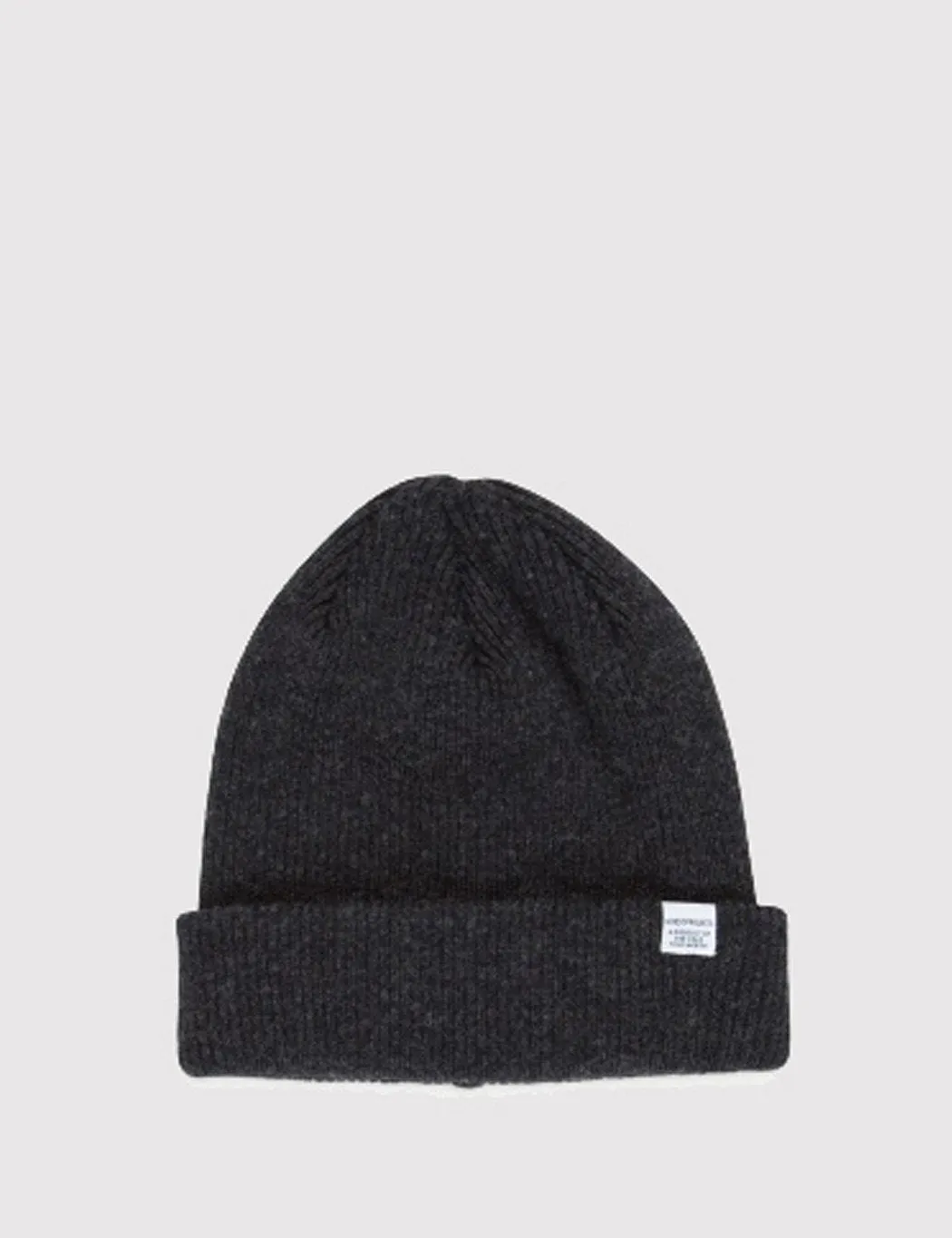 Norse Projects Beanie Hat Brushed (Wool) - Charcoal Grey