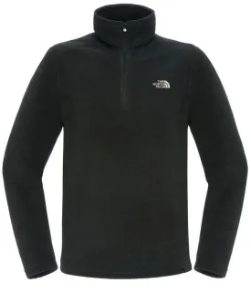 North Face Mens Glacier Quarter Zip Fleece Black