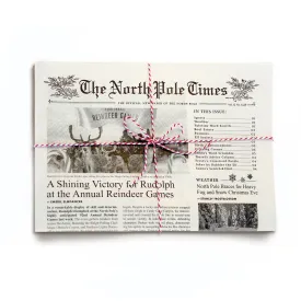 North Pole Times Newspaper Holiday Gift Wrap   Activity Sheets