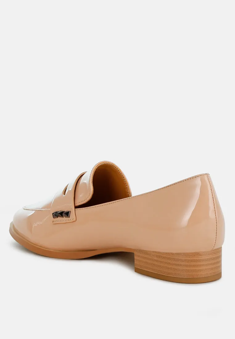 Noshiya Patent Pleather Penny Loafers