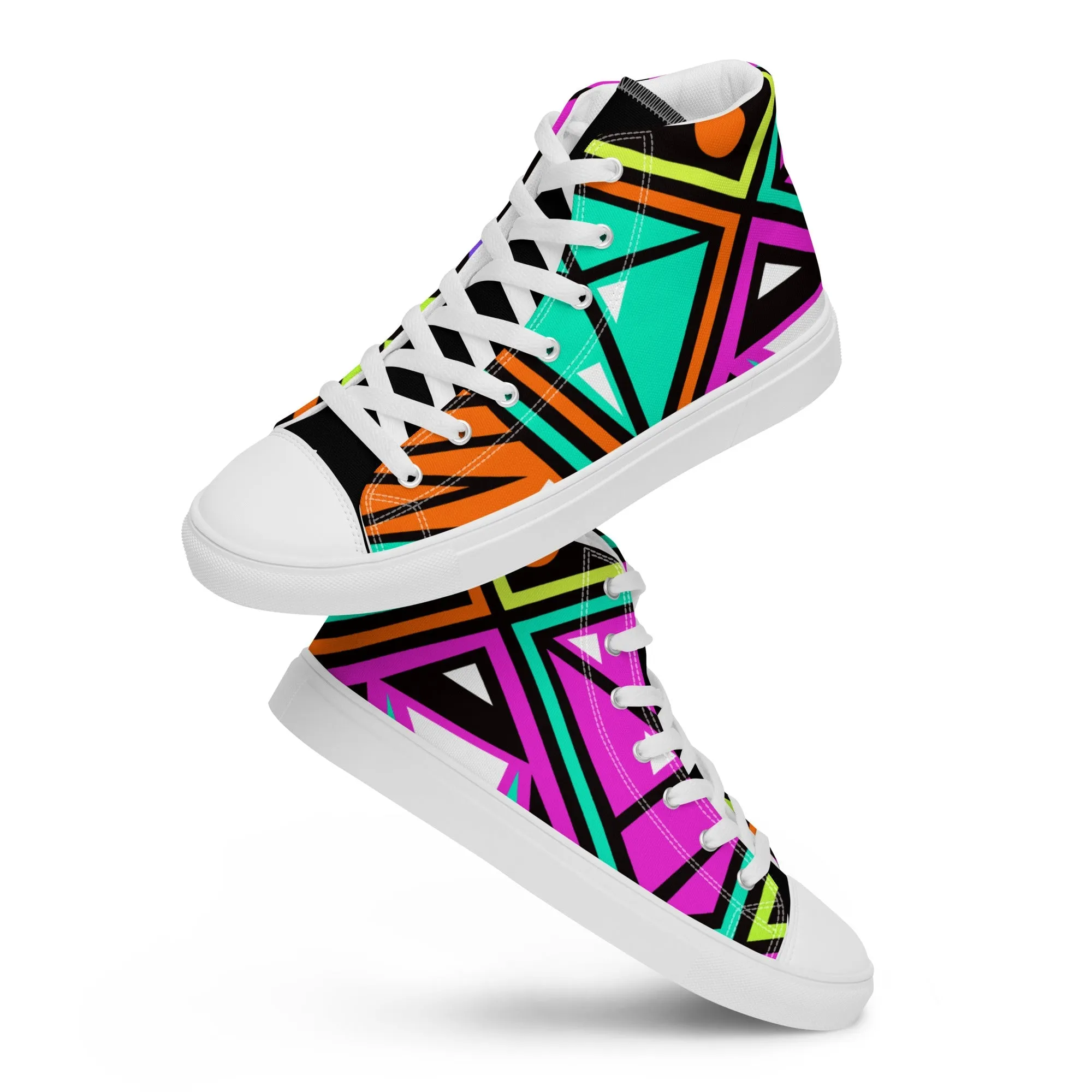 Nostalgic Kick Men's High Top Canvas Shoes