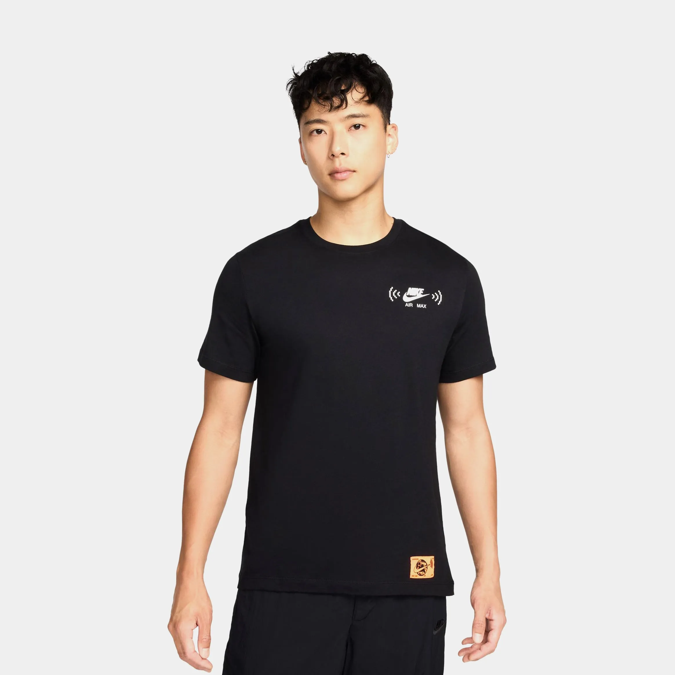 NSW Swoosh Mens Short Sleeve Shirt (Black/White)