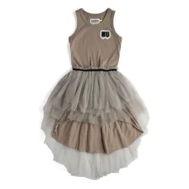 NUNUNU Tulle Tank Top Dress Stone