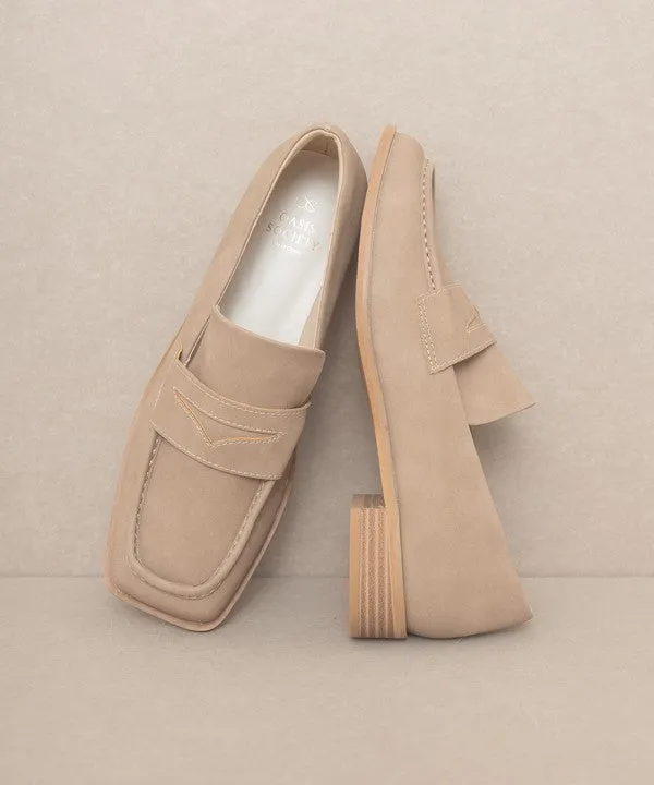 OASIS SOCIETY June - Square Toe Penny Loafers - Online Exclusive