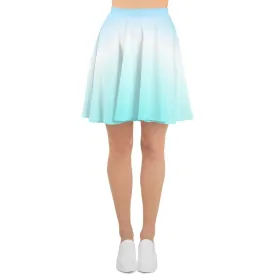 OCEAN BLUE OMBRE SKATER SKIRT