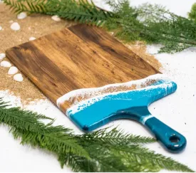 Ocean Vibes Acacia Cutting Board 10 x 14 20in