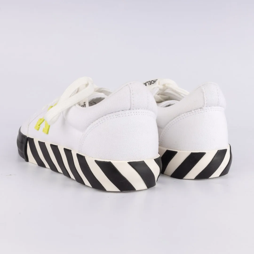 Off-White White Canvas Vulcanized Low Top Sneakers