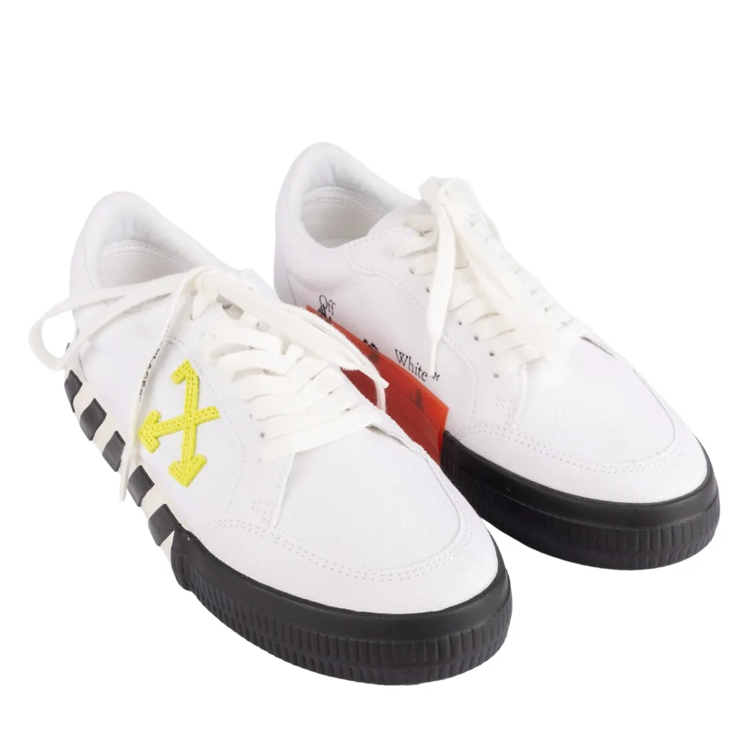 Off-White White Canvas Vulcanized Low Top Sneakers