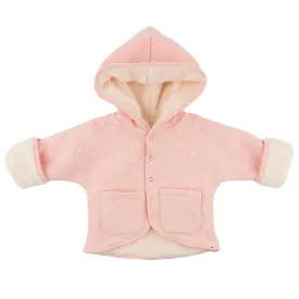 oh baby! Winter Snowdrift Hoodie Jacket with Cream Lining - Pucker Heart - Pale Pink