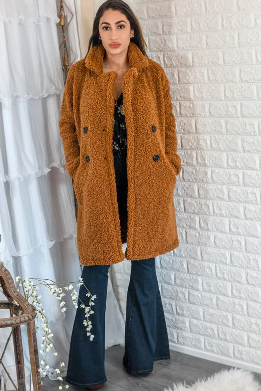 OH Teddy Baby Faux Fur Teddy Coat Camel