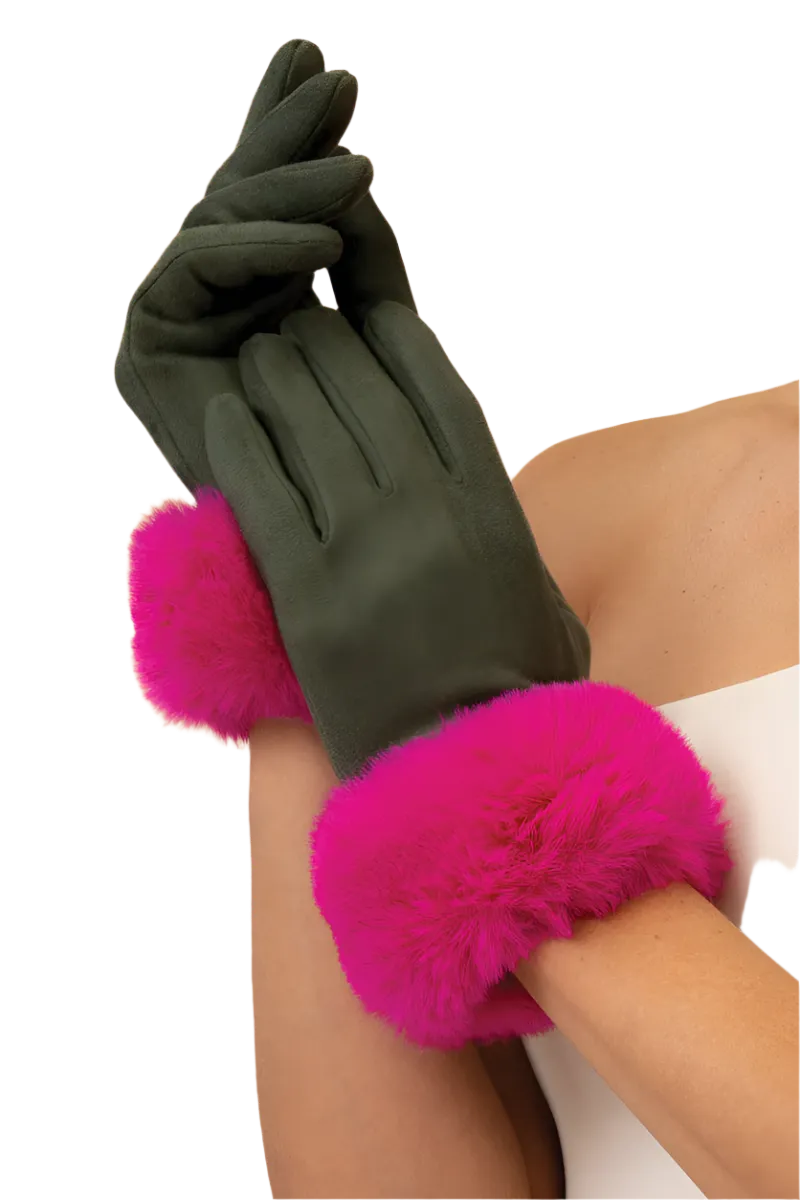 Olive & Magenta Bettina Gloves