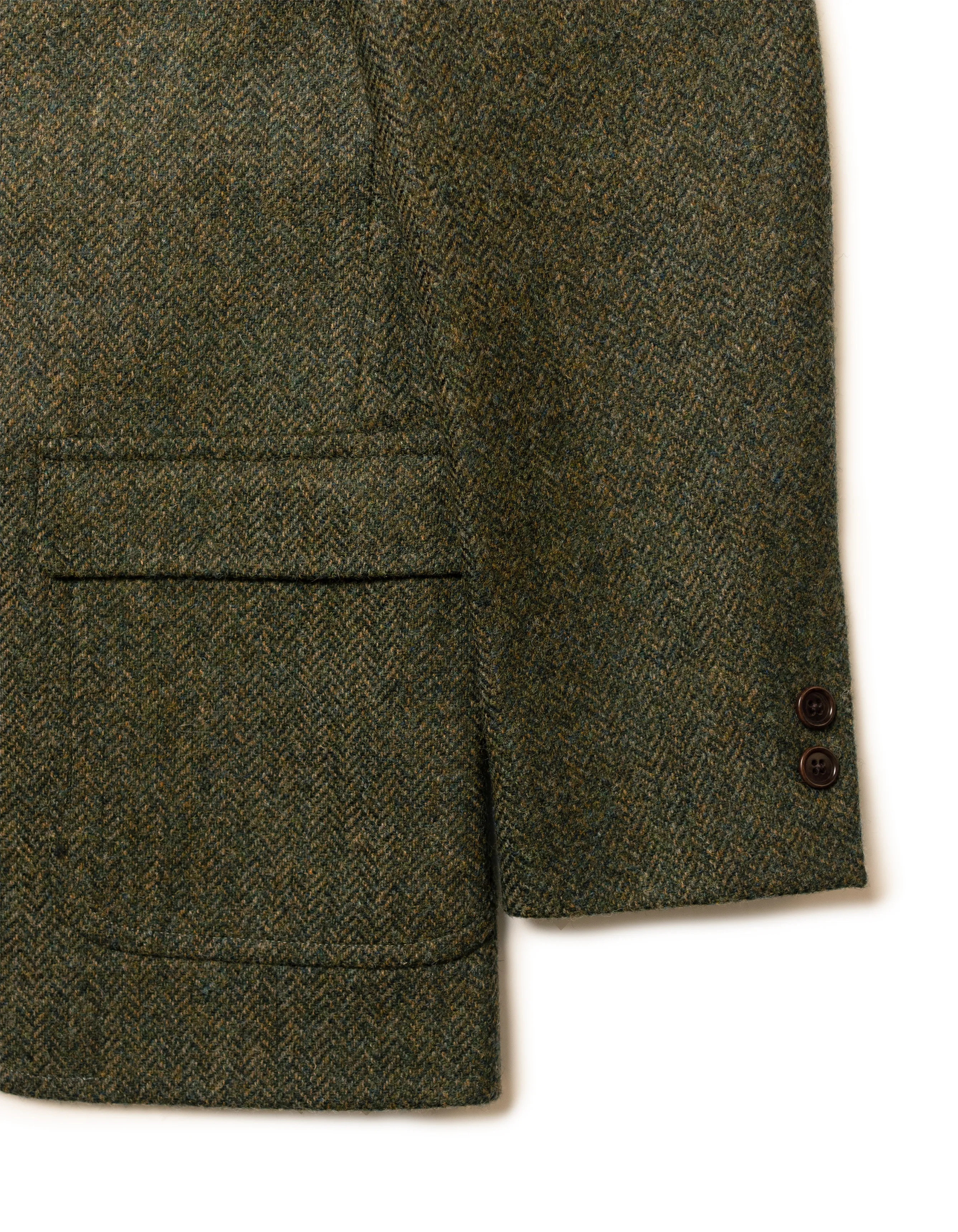 OLIVE HERRINGBONE SPORT COAT