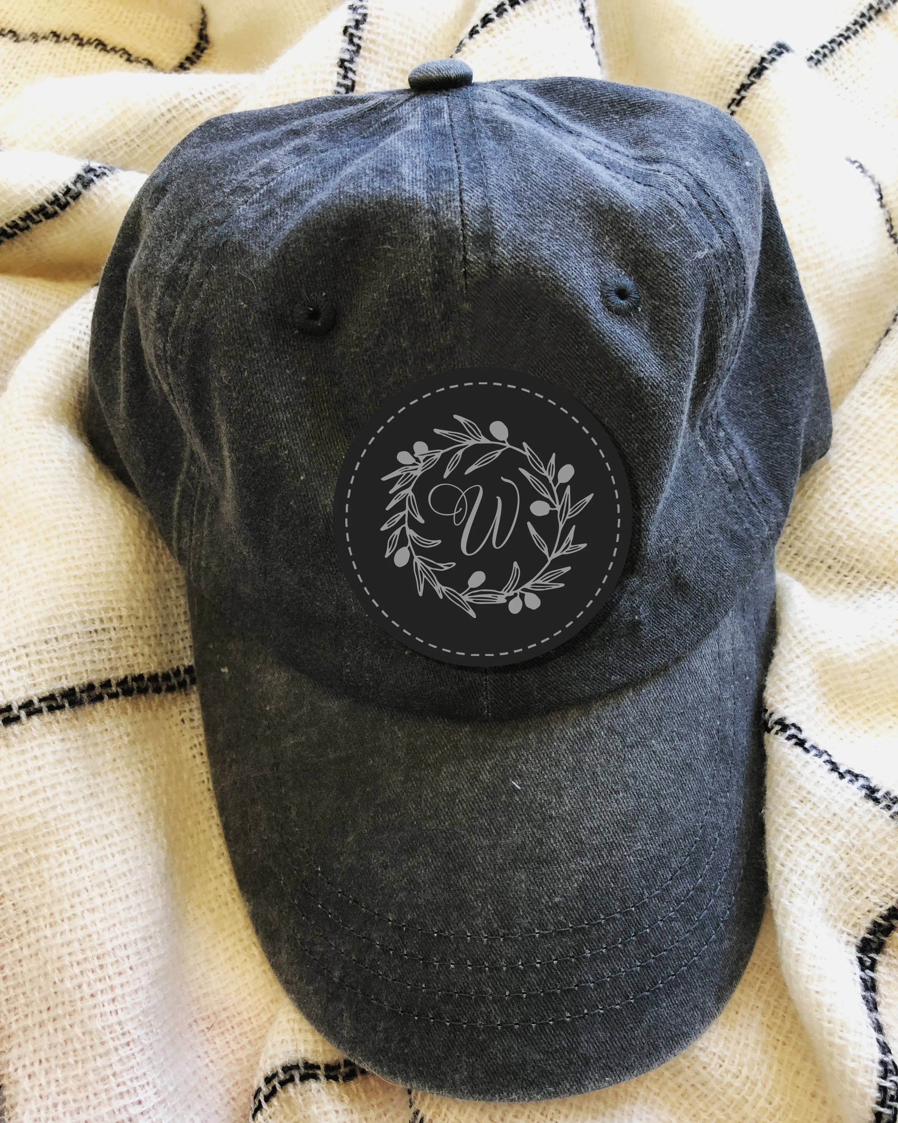 Olive Wreath Monogram Hat