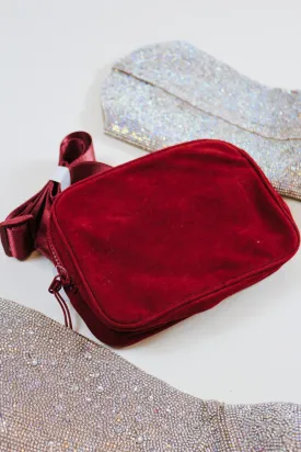 Olivia Burgundy Suede Fanny Pack