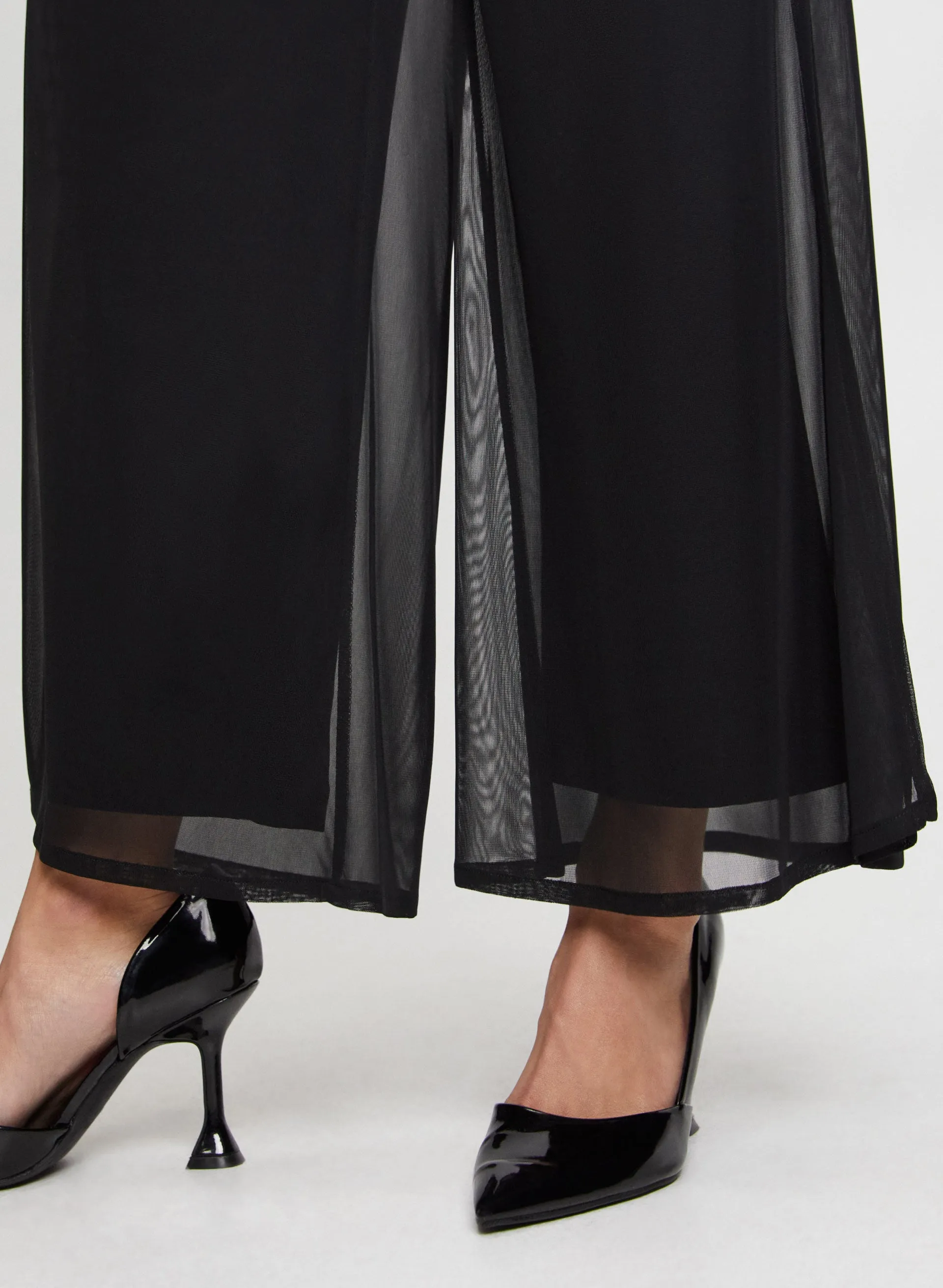 Olivia Chiffon Wide-Leg Pants - Regular