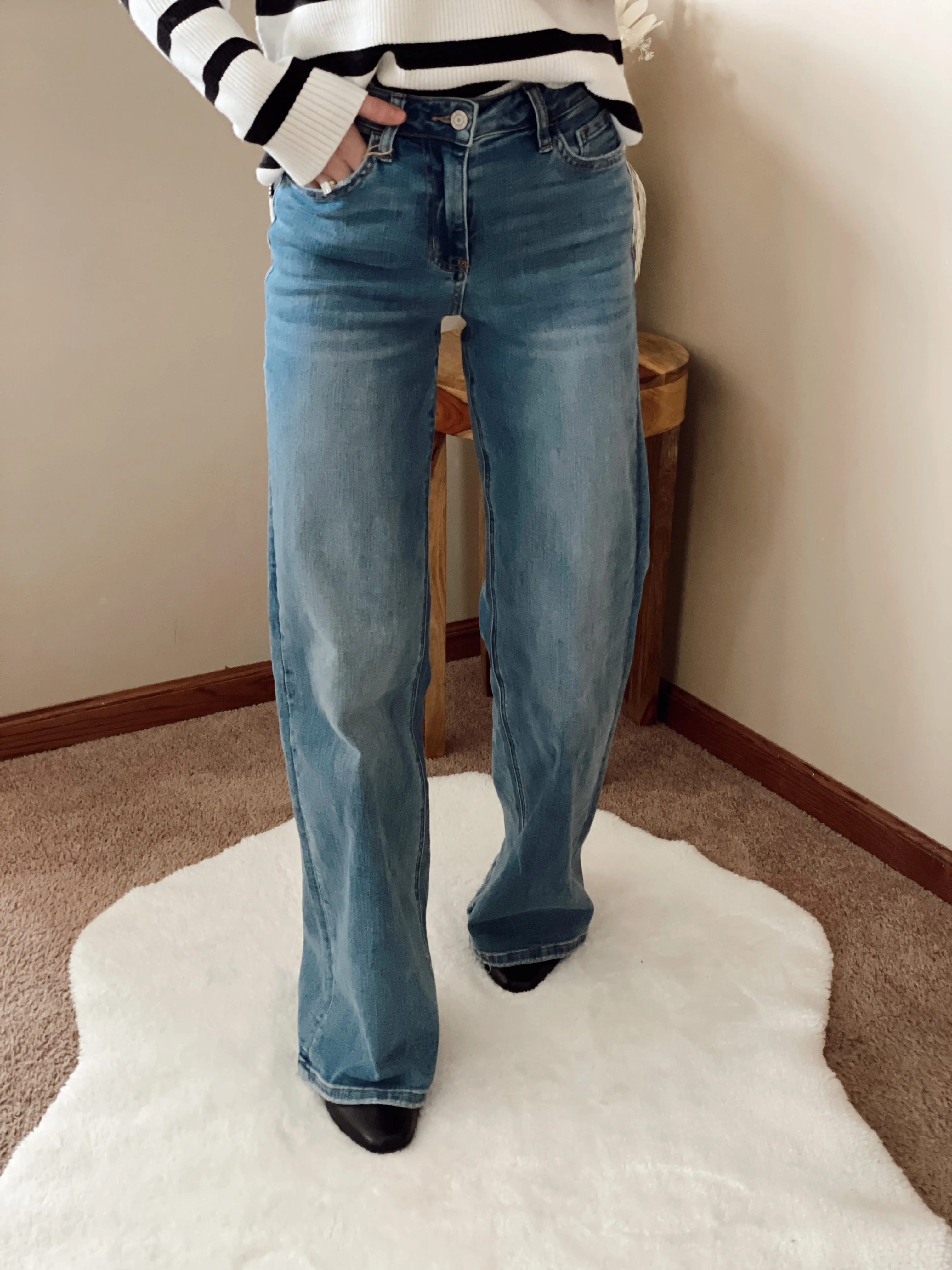 Olivia High Rise Wide Leg Denim