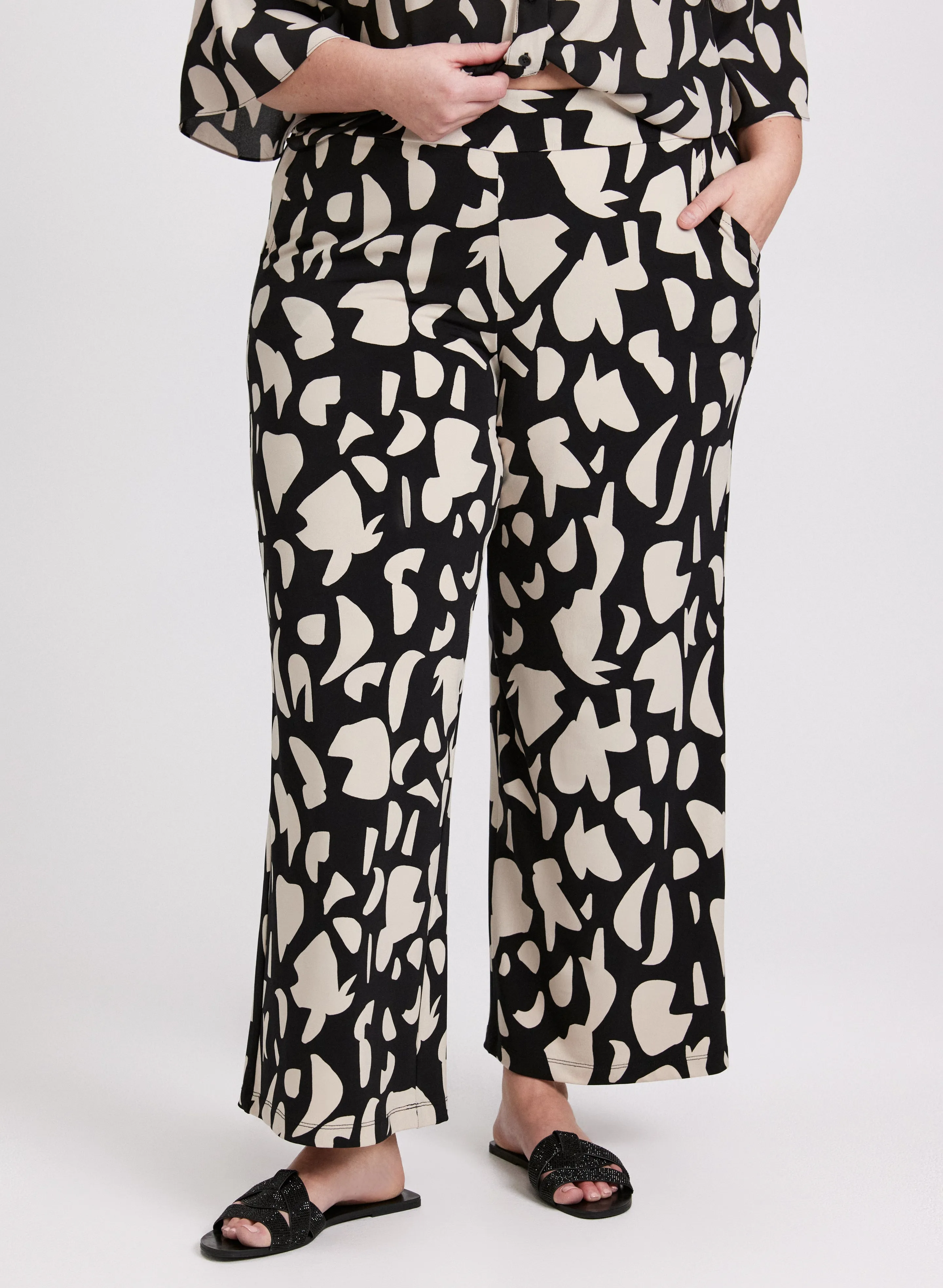 Olivia Printed Wide-Leg Pants