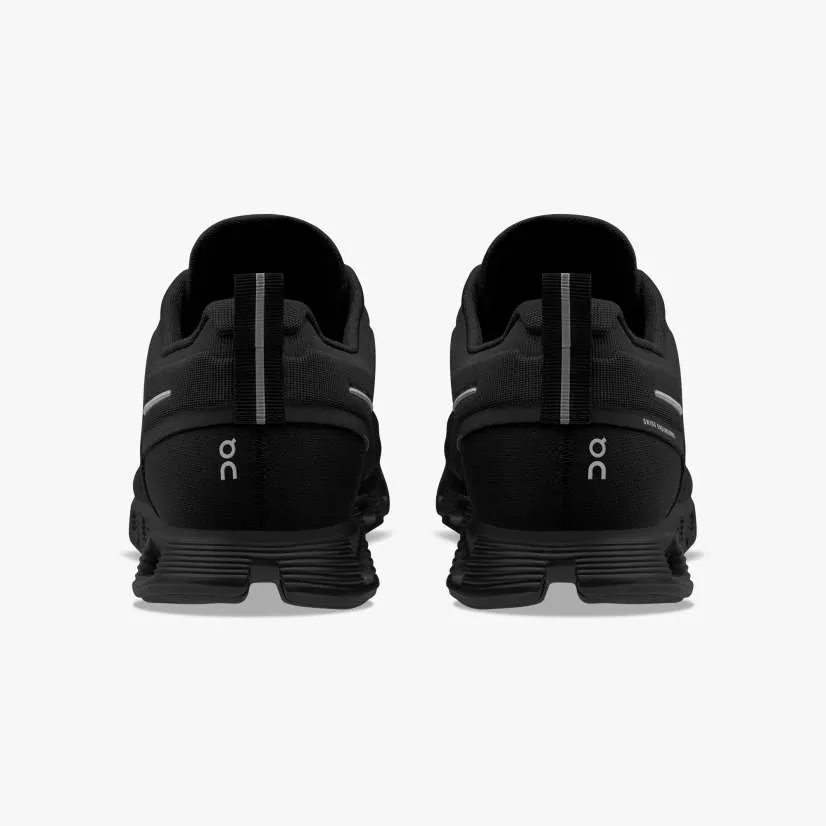 On Womens Cloud 5 Waterproof Shoes - All Black