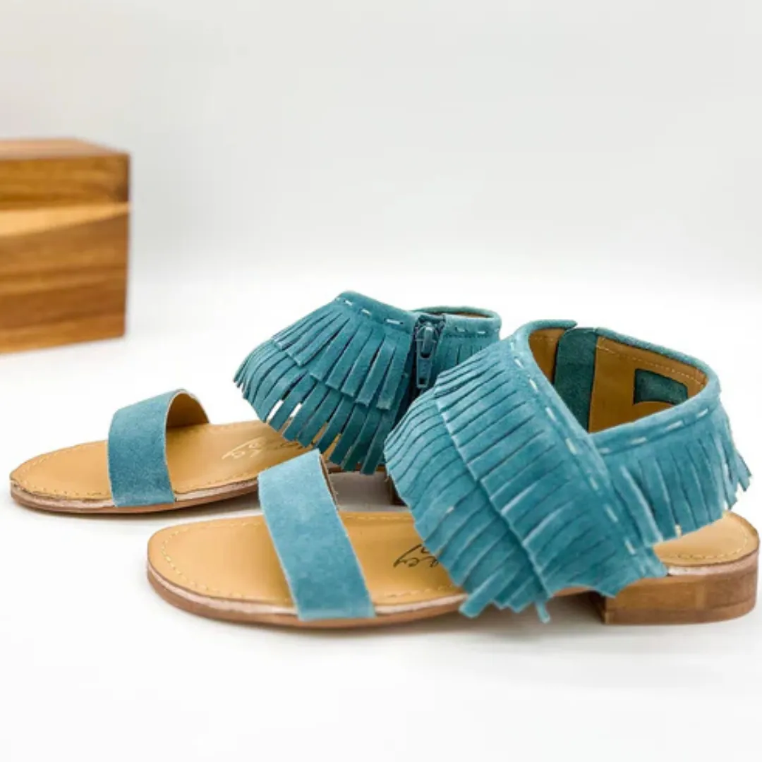 Online Exclusive | Fringe Star Sandal in Dusty Blue