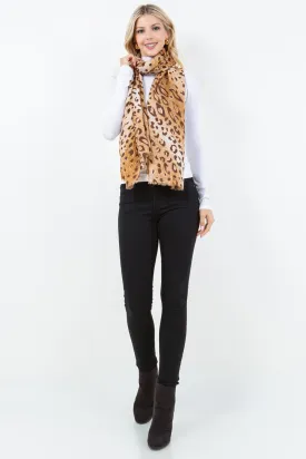 OP-4305 Leopard Design Scarf