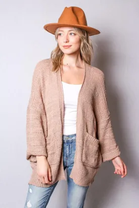 Open Front Cardigan with Pockets