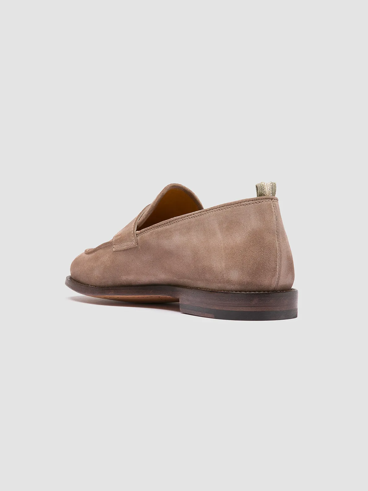 OPERA 001 - Taupe Suede Penny Loafers