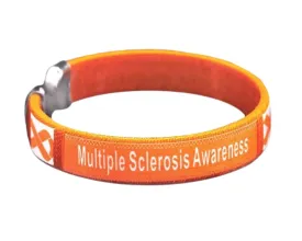 Orange Ribbon Multiple Sclerosis Awareness Bangle Bracelets