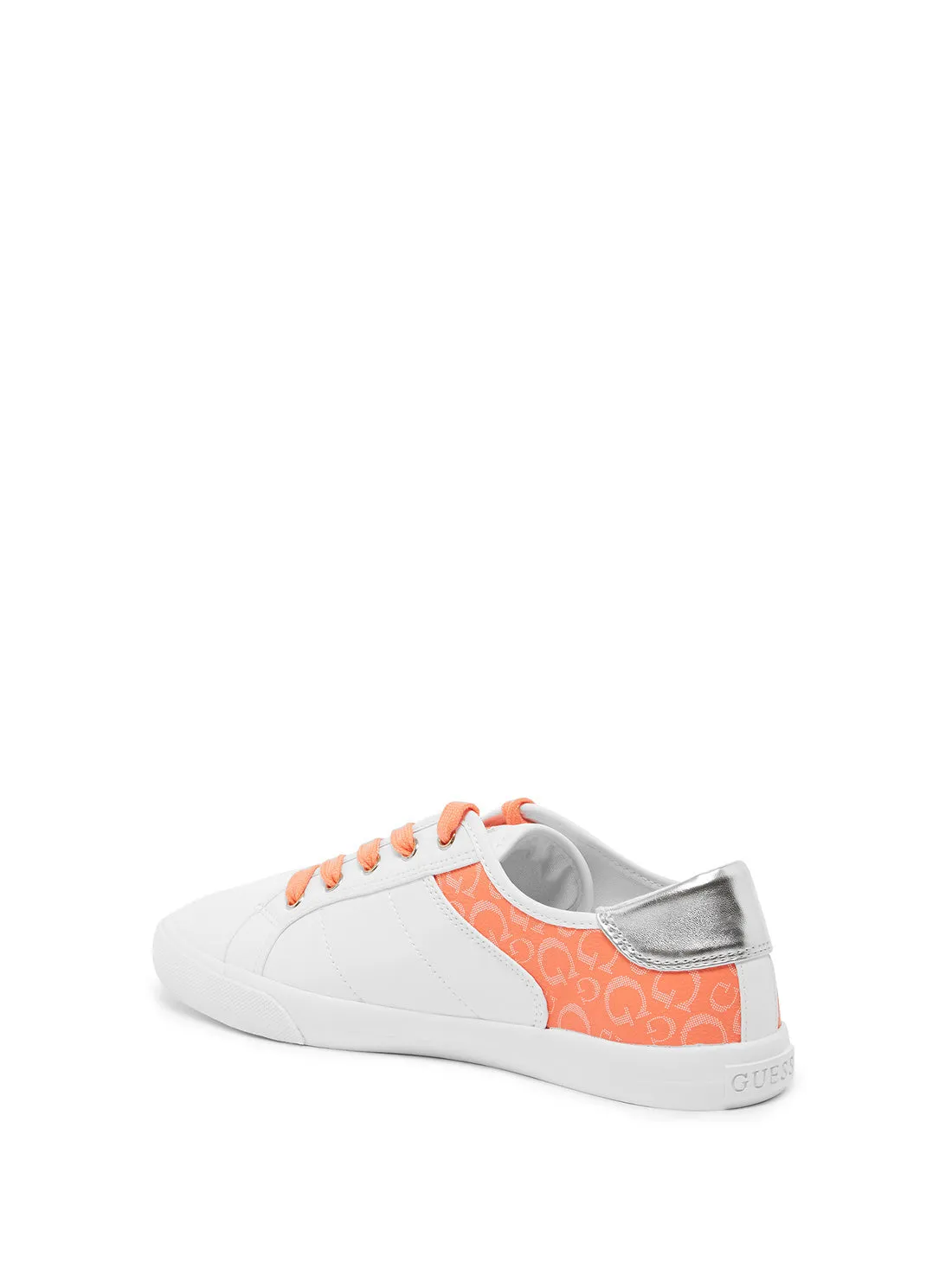 Orange White Ranks Low Top Logo Sneakers