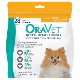 OraVet Dental Hygiene Chews for Very Small Dogs 28 Pack