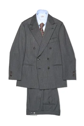 Orazio Luciano Grey Covert Wool DB Suit