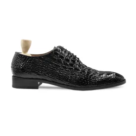 Oren - Men's Black Calf Leather Wholecut Shoe