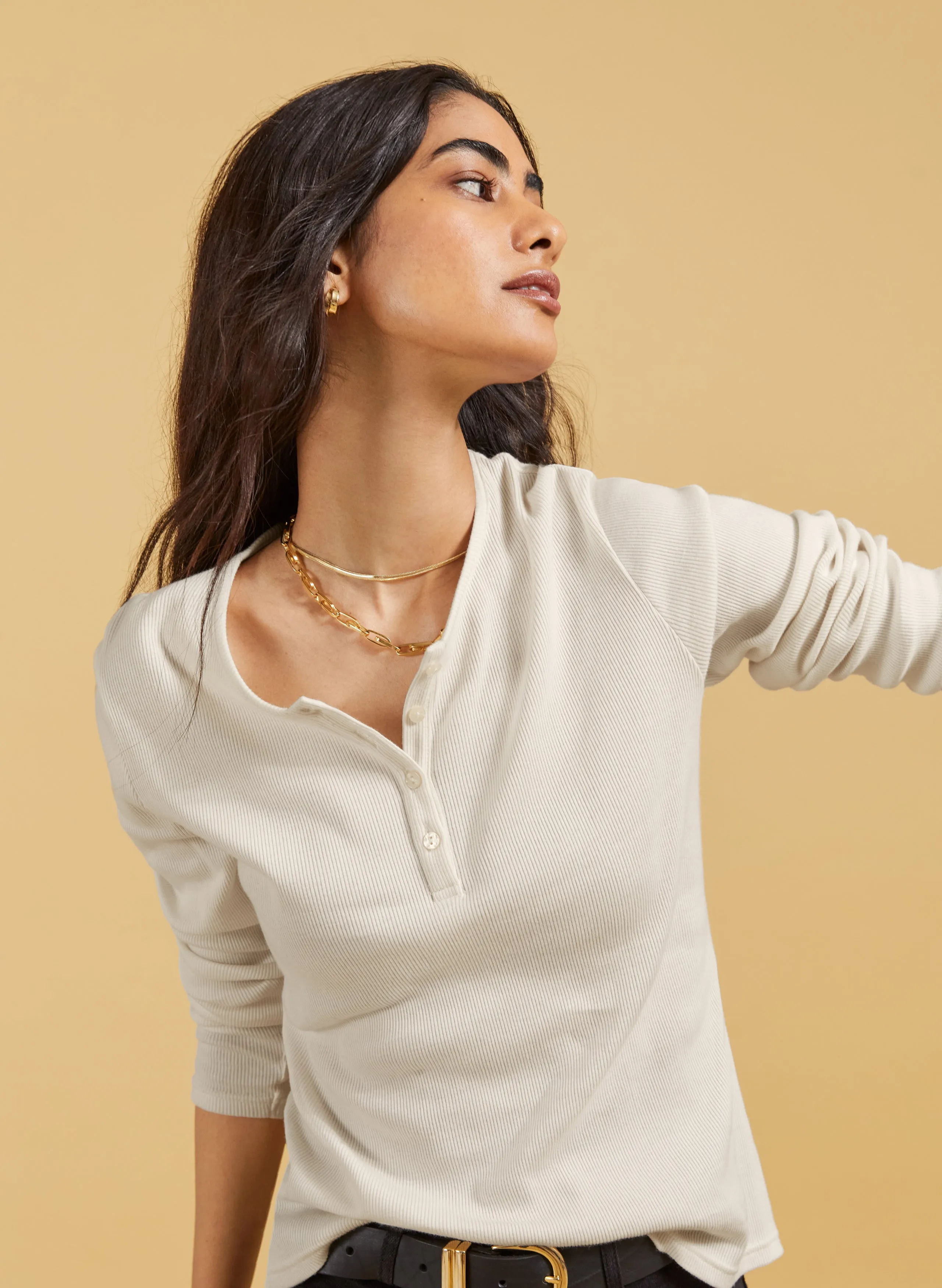 Organic Cotton Henley Top